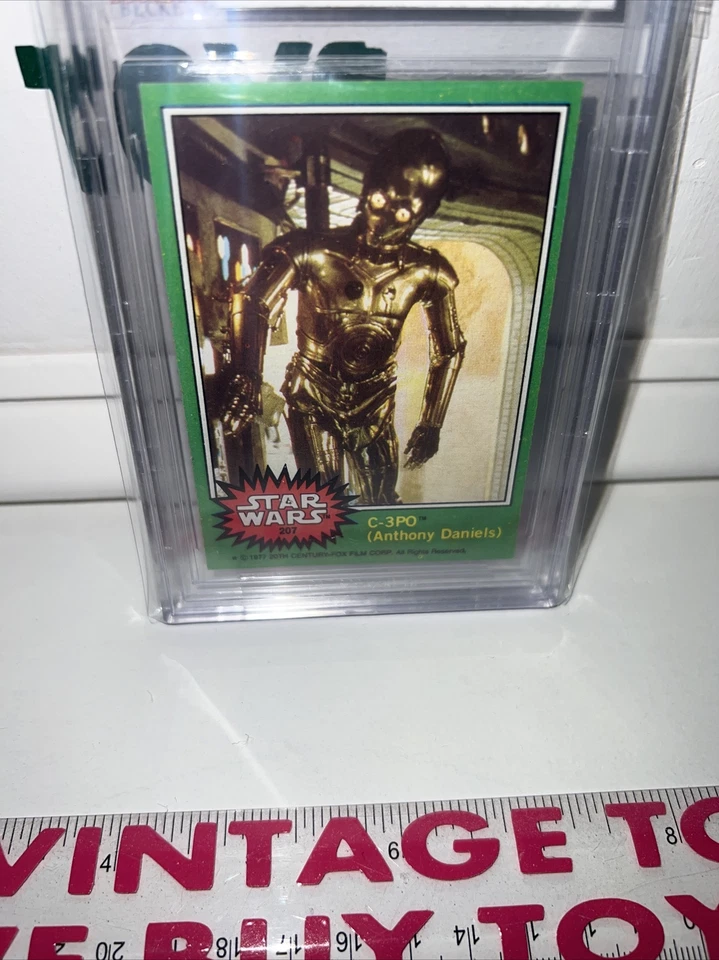 1977 Topps Star Wars C-3PO #207 Anthony Daniels Airbrushed Card Beckett 8 🔥 - Image 3 of 4