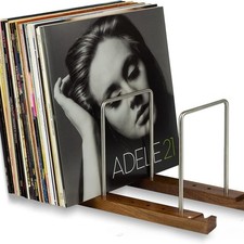American-style retro wooden vinyl record holder CD display stand