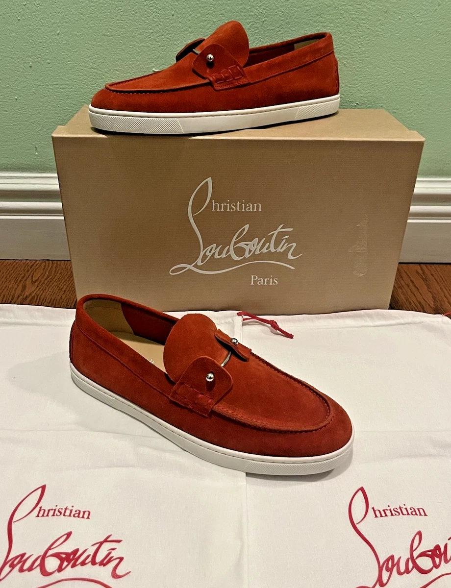Christian Louboutin Navy The Biarritz  Boat Shoes Red Sole Mens10.5 / 43 1/2 EU Christian Louboutin Men main image 2