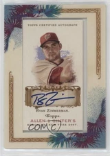 2007 Topps Allen & Ginter's Framed Mini Auto Ryan Zimmerman #AGA-RZ Auto