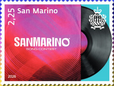 SAN MARINO 2026 EUROVISION SONG CONTEST FRANCOBOLLO NUOVO
