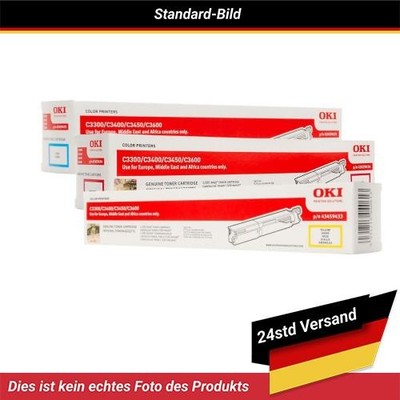 Oki C3300 C3400 C3450 C3600 Toner CMY Pack of 3