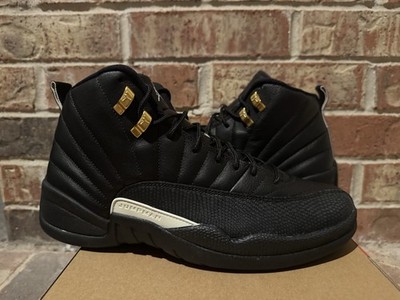 New 10 Nike Air Jordan 12 The Master XII Retro Black White Gold