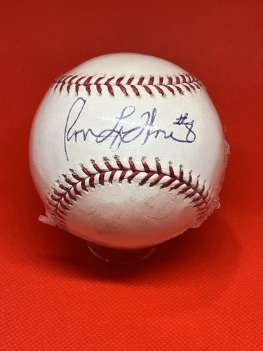 Ron LeFlore Detroit Tigers autographed baseball