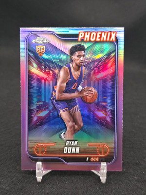 2024-25 Topps Chrome #182 Ryan Dunn Pink Refractor RC Rookie Phoenix Suns
