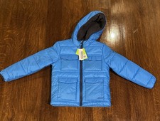 DSG Youth XS Blue Insulated Winter Jacket Hooded Sherpa Lined Puffer Coat NWT