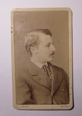 ANTIQUE CDV PHOTO E. L. Brand Art Gallery Chicago LATE 1800S