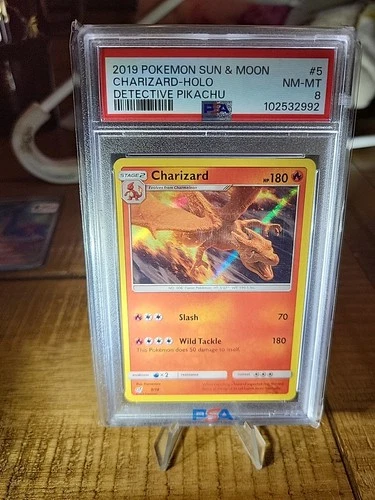 Pokémon Charizard Holo 5/18 Detective Pikachu PSA 8 2019 English Rare TCG