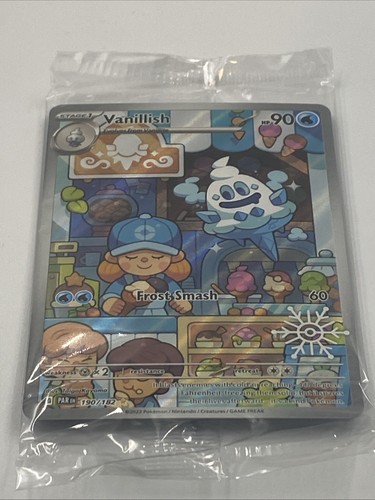 Vanillish 190/182 Pokémon TCG: SV04 - Paradox Rift Sealed Holiday Stamp IR Holo - Picture 3 of 8