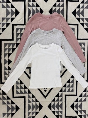 h&M long sleeve girls top set of 3 size 12
