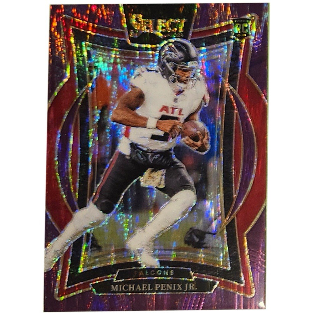 2024 Panini Select - Concourse Michael Penix Jr. #80 Purple Shock Prizm /360 RC