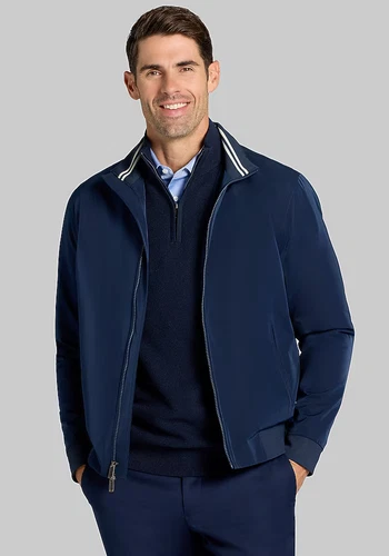 Jos. A. Bank Tailored Fit Baseball Bomber Jacket - XL - NEW WITH TAGS - product listing photo