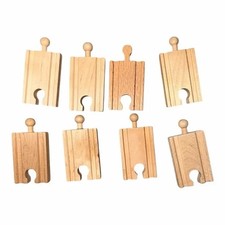 8 Wooden Train Track Adapter Male-Male Female-Female Connectors Fits Brio Thomas