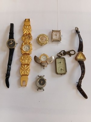 Vintage Lot Of Ladies Watches Futura,herlin,princeton,Bee,risa,badavici,benrus