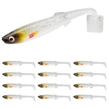 Hand-Painted Soft Fishing Lures 12PCS, Paddle Tail Swimbaits, Fishing Lures f...