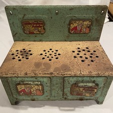 Little Orphan Annie Electric Stove Antique Vintage Metal Painted Toy 1930s
