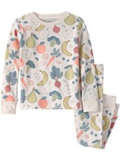 Neutral 2-piece Pajamas made with Organic Cotton, Veggie Fruit, 12M