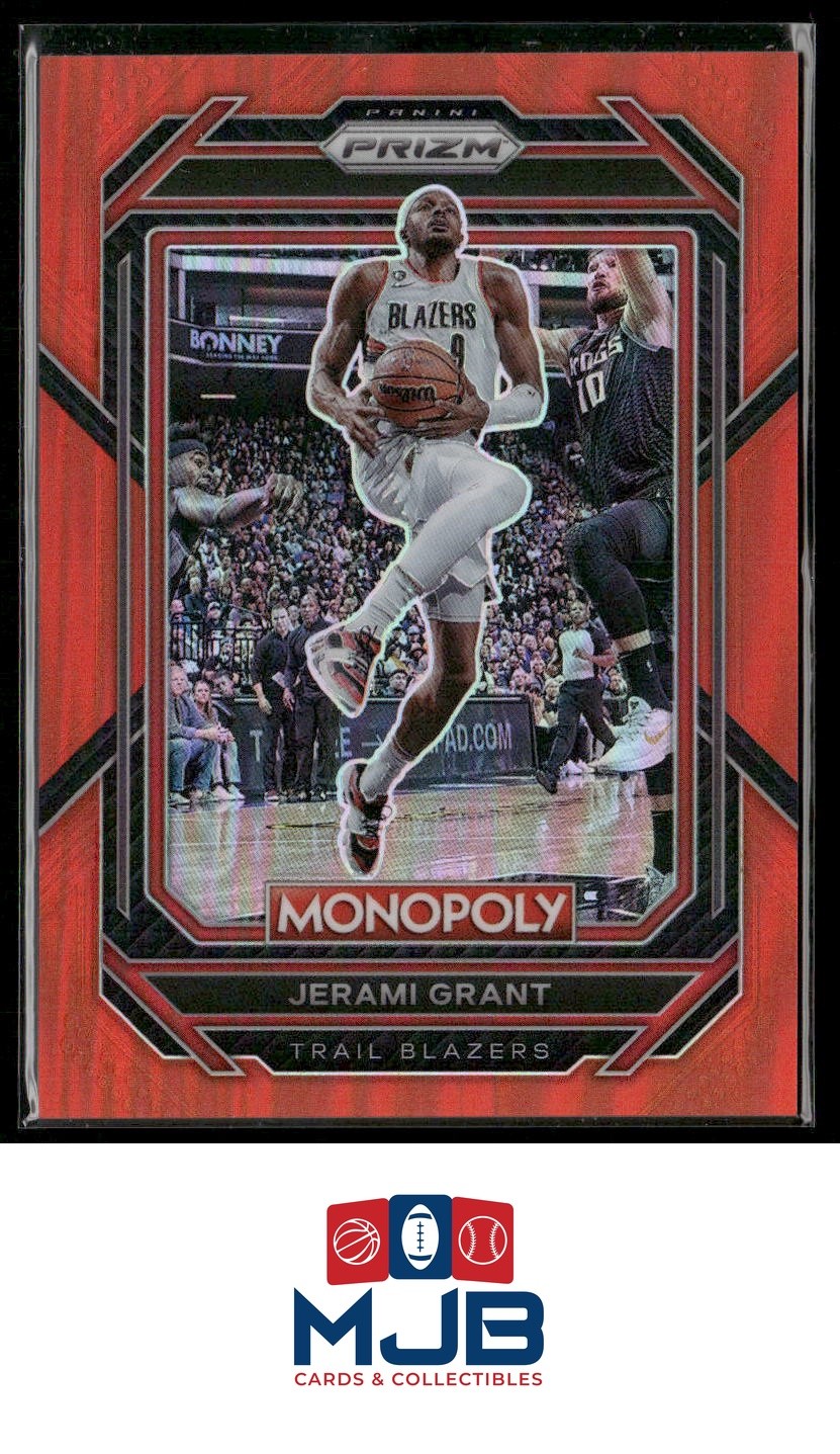 2022-23 Panini Prizm Monopoly Jerami Grant Red #/99 #75 Portland Trail Blazers