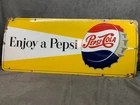 Vintage 1-Sided Porcelain Vintage Pepsi Kickplate