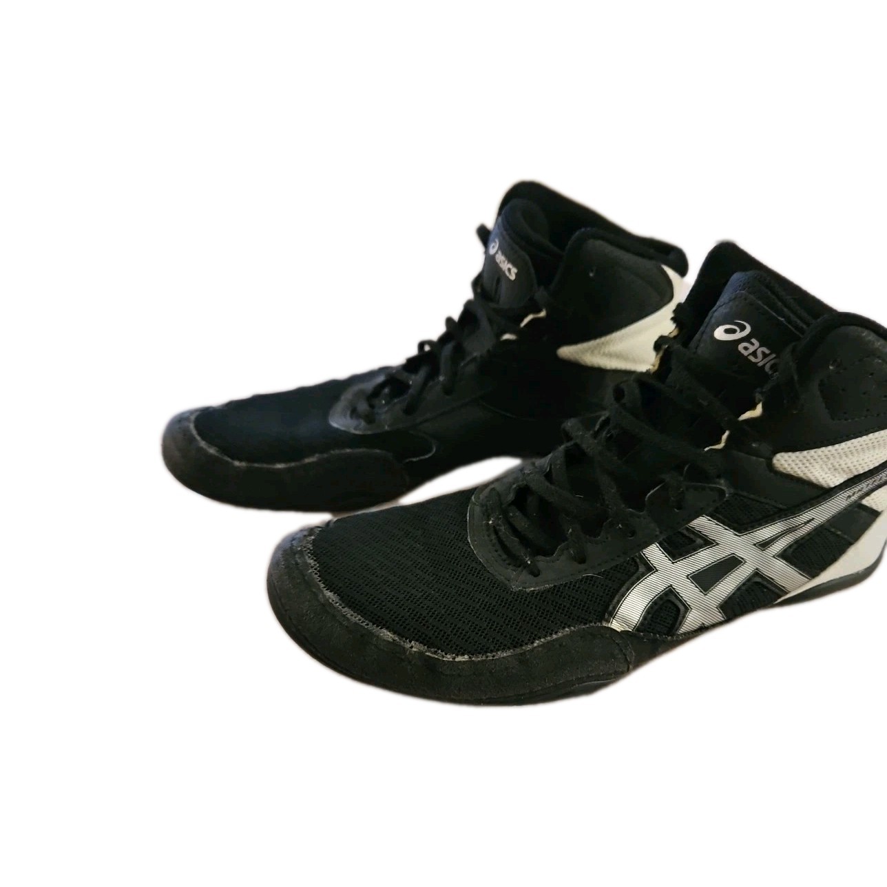 ASICS MEN'S MATFLEX 7 WRESTLING SHOES BLACK WHITE SIZE 9 thumbnail 2