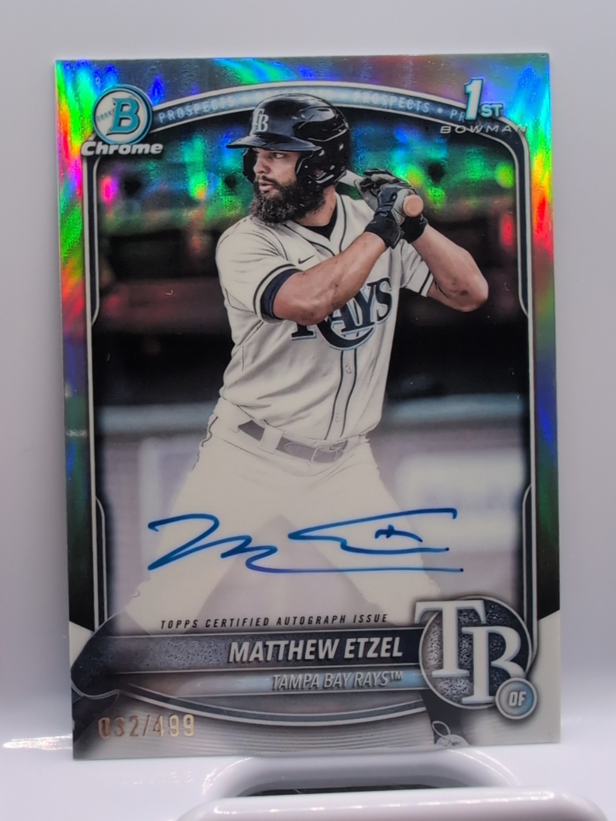 MATTHEW ETZEL 2025 Bowman Chrome 1st CPA-ME Refractor RC Autograph Auto #/499