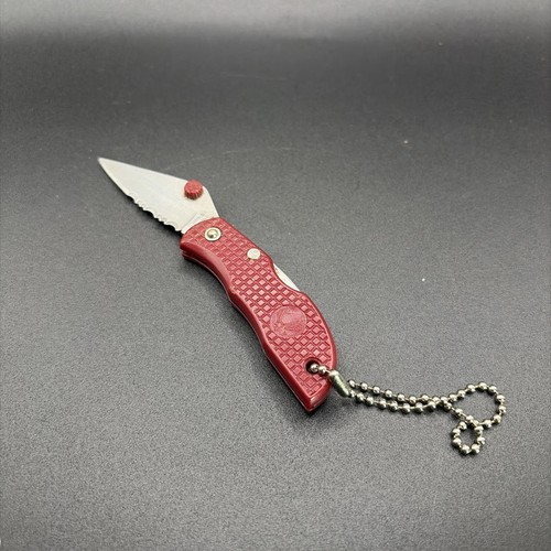 Vtg Spyderco-Like Pocket Knife 4” Red Eagle Serrated Folding Spring EDC Blade 2”