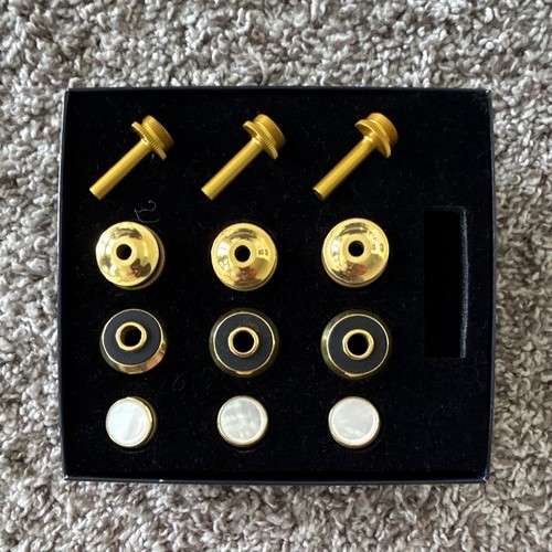 Bach Gold Plated Trumpet Trim Kit Brass Valve Caps & Finger Buttons 1811G/1812G