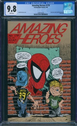 Amazing Heroes #179 (1990) CGC 9.8 - Scarce Todd McFarlane cover - Spider-Man
