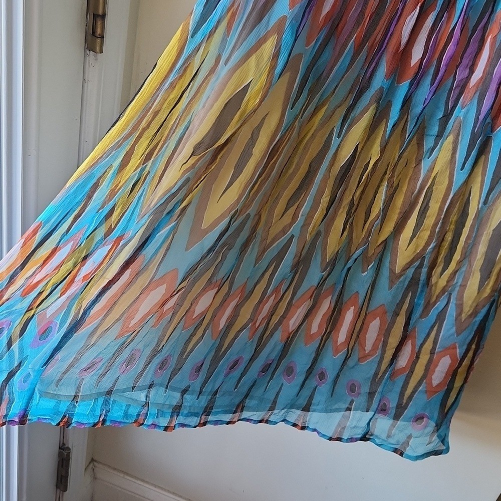 Tory Burch Silk Ikat Print Sleeveless Sundress Dress thumbnail 4