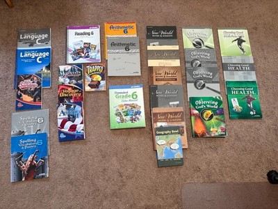 Abeka 6th Grade 6 Curriculum Language, Science, History, Math,  26 Books
