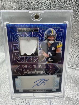 2024 Obsidian Justin Fields Matrix Material Deep Sea Mojo FOTL /49 Patch Auto