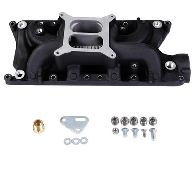 Dual Plane Intake Manifold For Ford SBF 302 289 260 4 Barrel Windsor Black