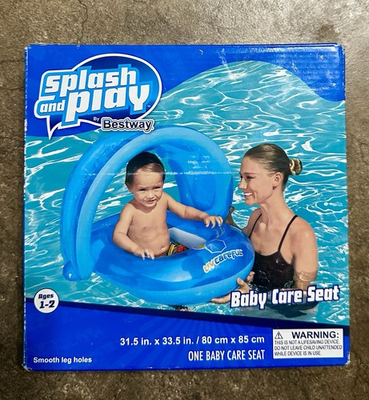 #ad Splash and Play Baby Care Seat blue Swimming Float New In Box $10.80