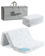 Plush Memory Foam Pack and Play Mattress with Washable Cover and Carry Bag