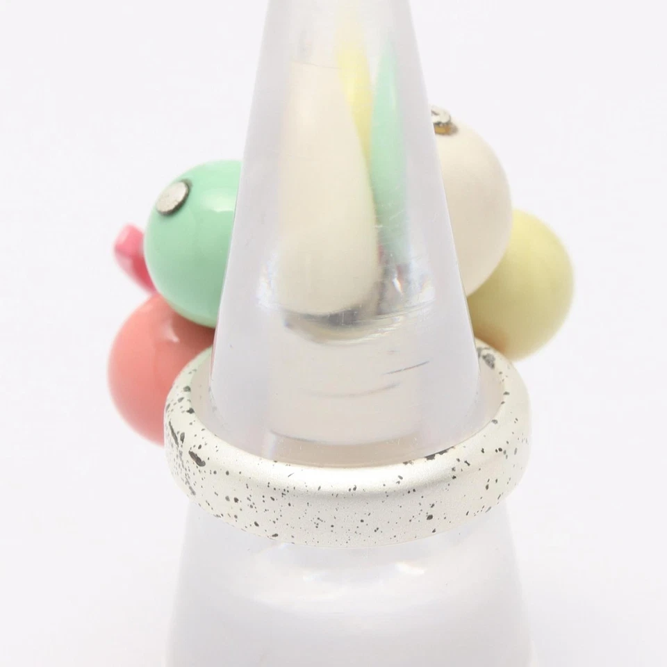 CHANEL COCO Mark Ring Stainless Steel Plastic Multicolor Used US size 6.25 - Image 3 of 4