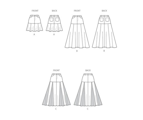 Simplicity Sewing Pattern 3070 - Misses' Skirts, Size: K5 (8-10-12-14-16) - Picture 8 of 8