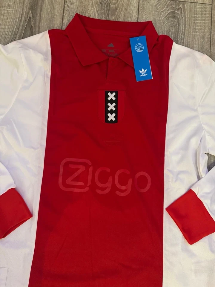 Rot / Weißes Ajax Amsterdam Lang Artiges Trikot  Größe XXL - Bild 4 von 4