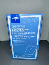 Medline Sterile Extra Absorbent Abdominal Pads 8 x 10 in (18 Pads)
