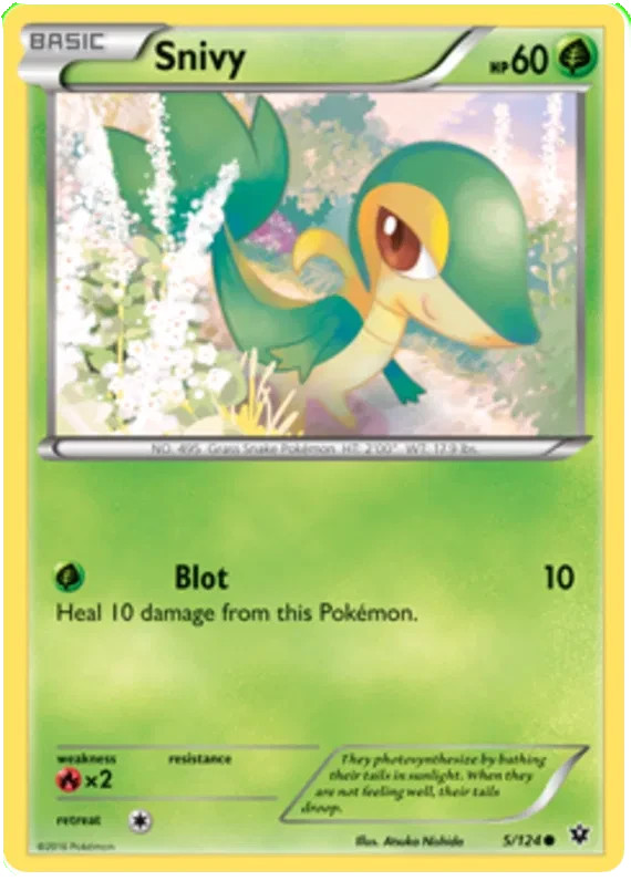 Snivy Pokemon XY Fates Collide card 5/124