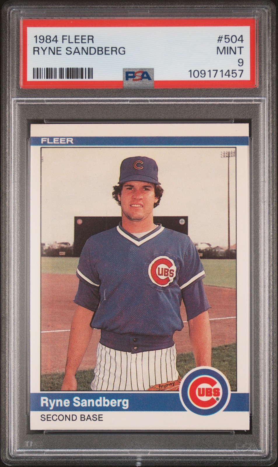 1984 FLEER #504 RYNE SANDBERG PSA 9