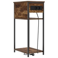 Nachttisch GeräUcherte Eiche 41X28X76 Cm Holzwerkstoff Beistelltisch