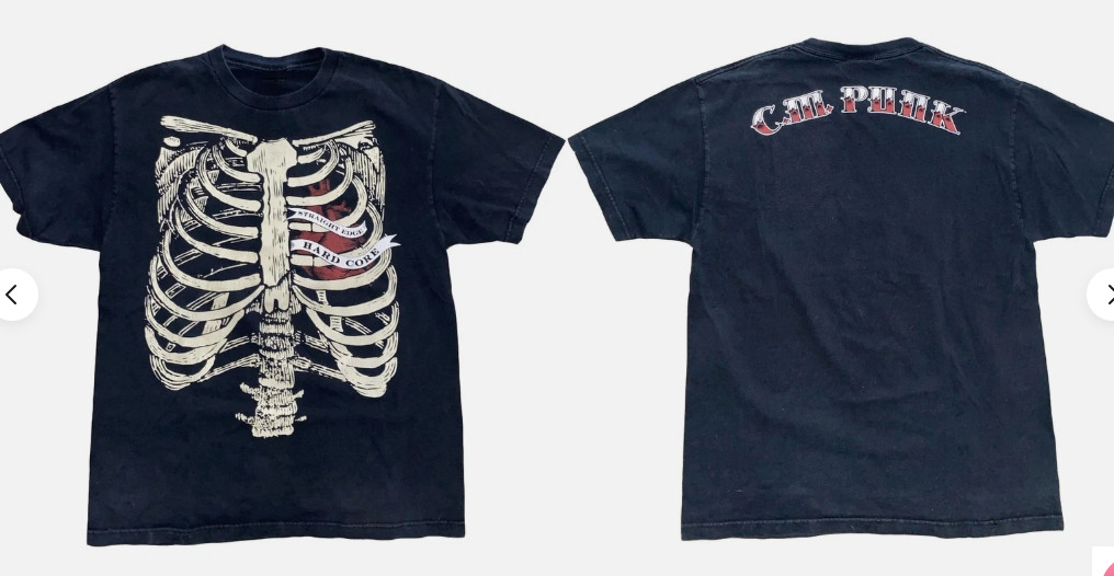WWE CM Punk Rib Cage Shirt Size S-5XL Straight Edge Hardcore Reprint NEW