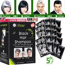 20pcs Dexe Permanent Black Hair Shampoo Hair Color Dye Instant 5 Min Darkening