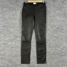 Helmut Lang Pants 2 Leather Stretch Legging Lamb Jegging Black Moto Minimalist