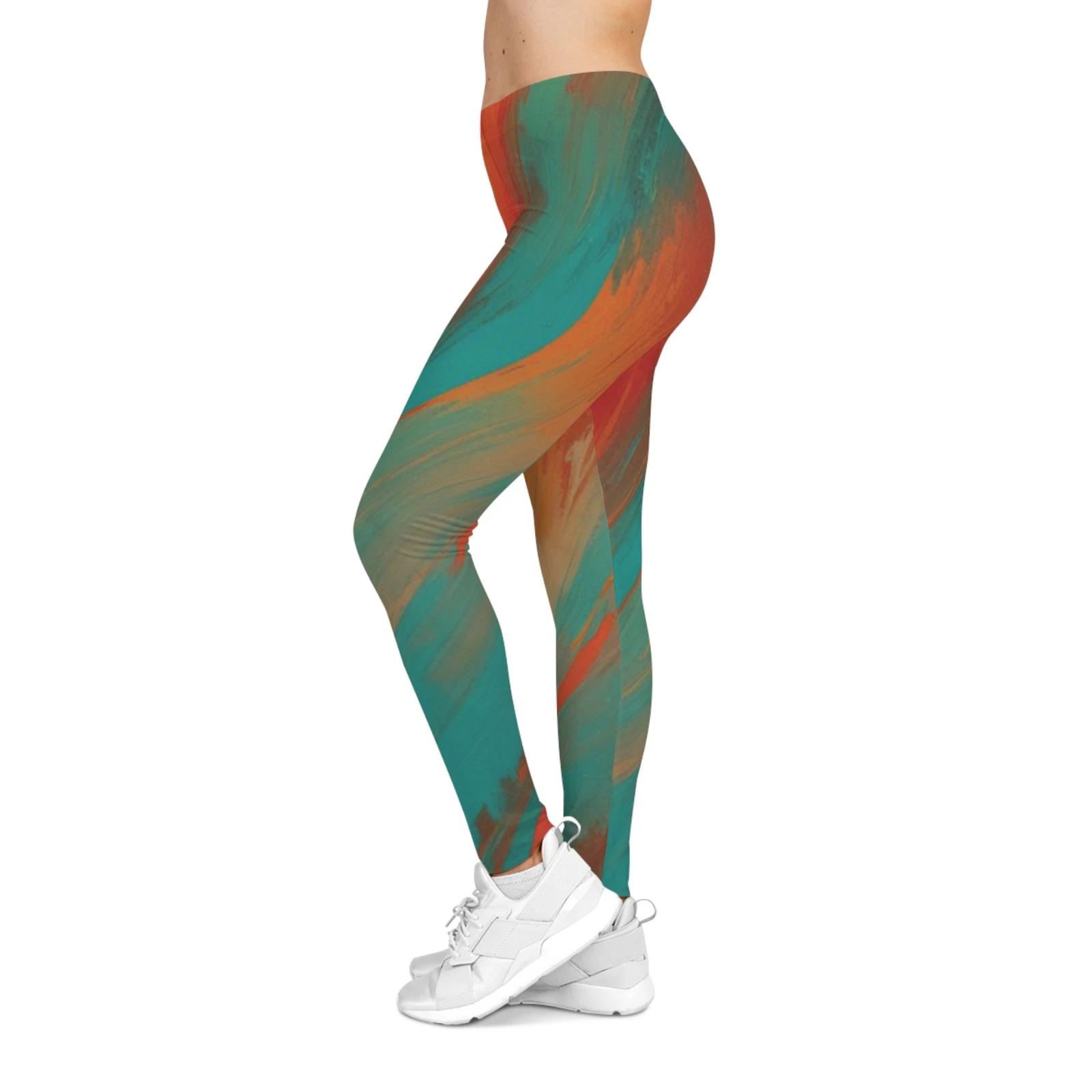 Miami Dolphins Style Casual Leggings or Workout Trousers