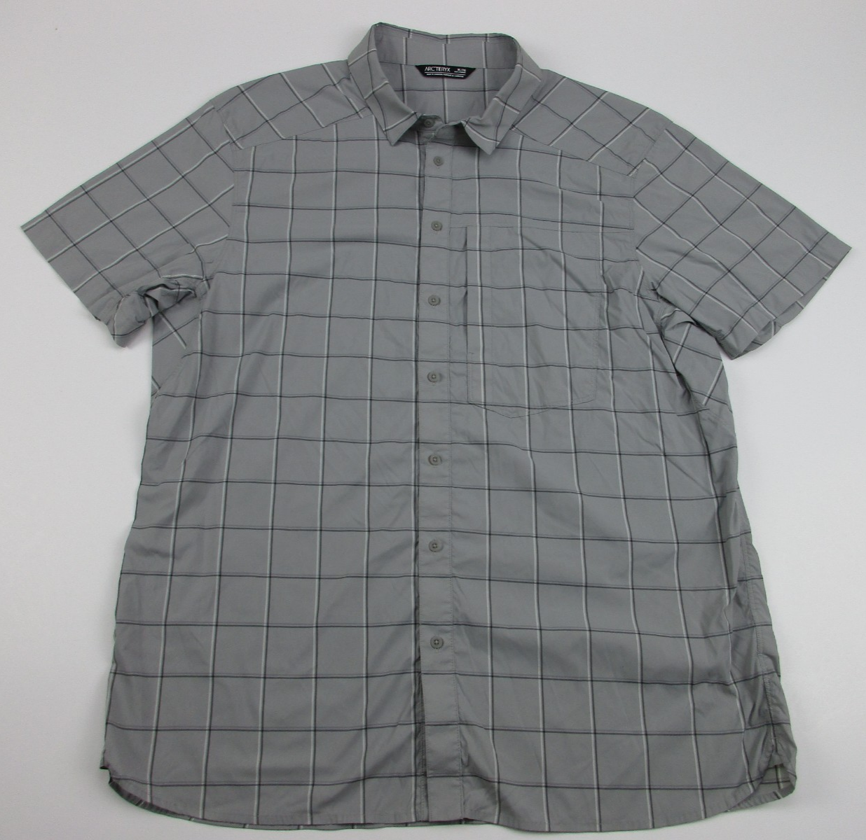 Camicia Uomo XL Arc'teryx Riel SS Bottone Grigio Plaid