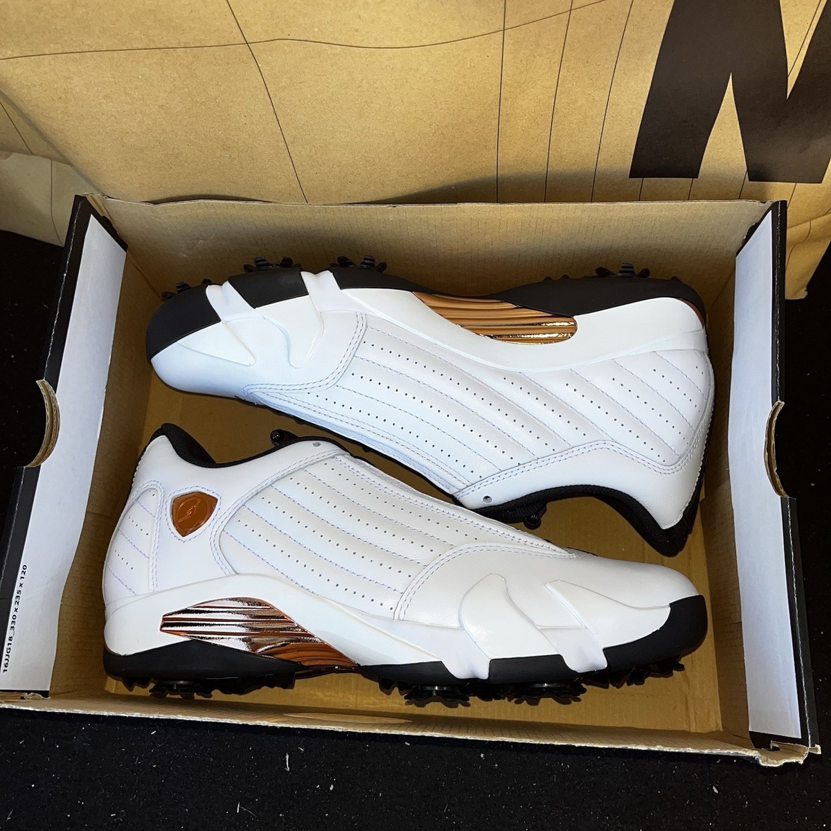 NEW Nike Air Jordan 14 Golf US Open White Copper NBY HV4813 100