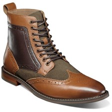 Stacy Adams Shoes Finnegan Wingtip Lace Up Boot Olive Multi Size 11.5 — photo 2
