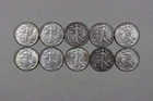 Silver Walking Liberty Half Dollar Lot 10