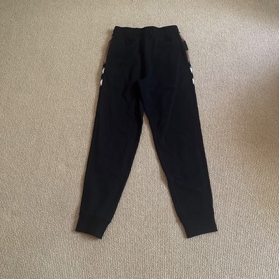Women's Burberry Stephan Check Trim Cotton Joggers, Size XXS NWT